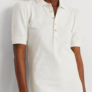 Lauren Ralph Lauren Women's XL White Polo Collared Shift Dress